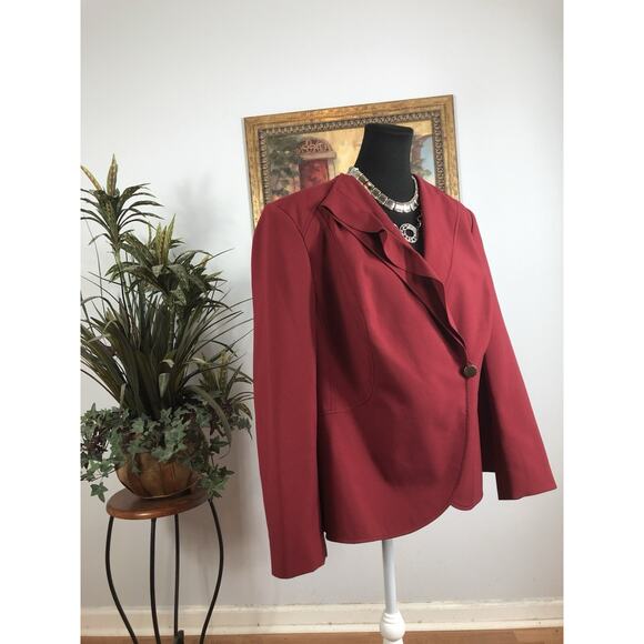 John Meyer Women Plus Jacket 16W Long Sleeve Lined Clueless Preppy Office Siren - Picture 2 of 11